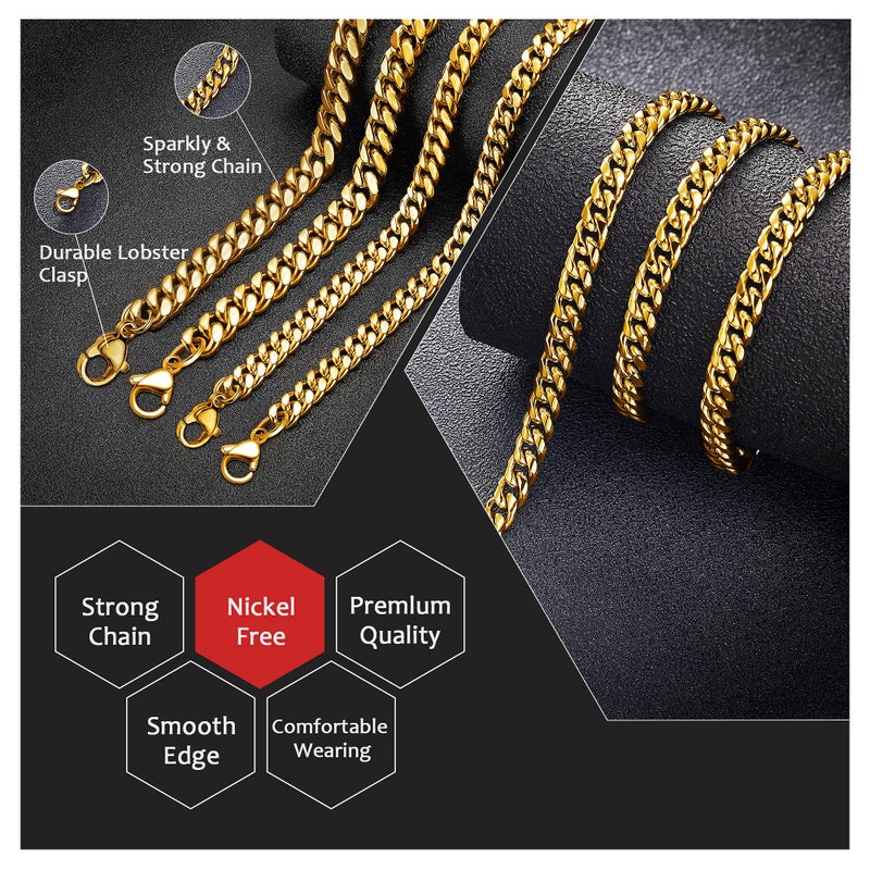 Monily Cuban Link Chain for Men 11 mm 16 Inches Stainless Steel Mens Chain Chunky Necklaces Mens Jewelry - Image 3
